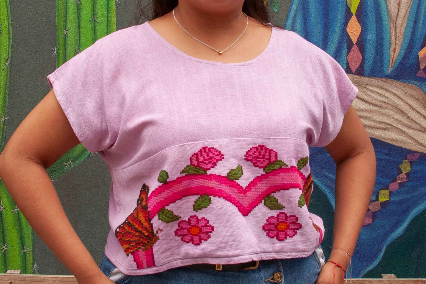 Blusa Lila Mariposas