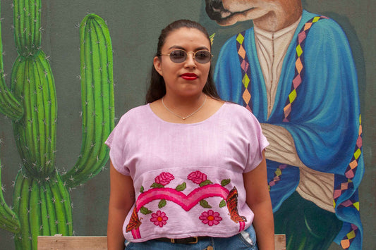 Blusa Lila Mariposas