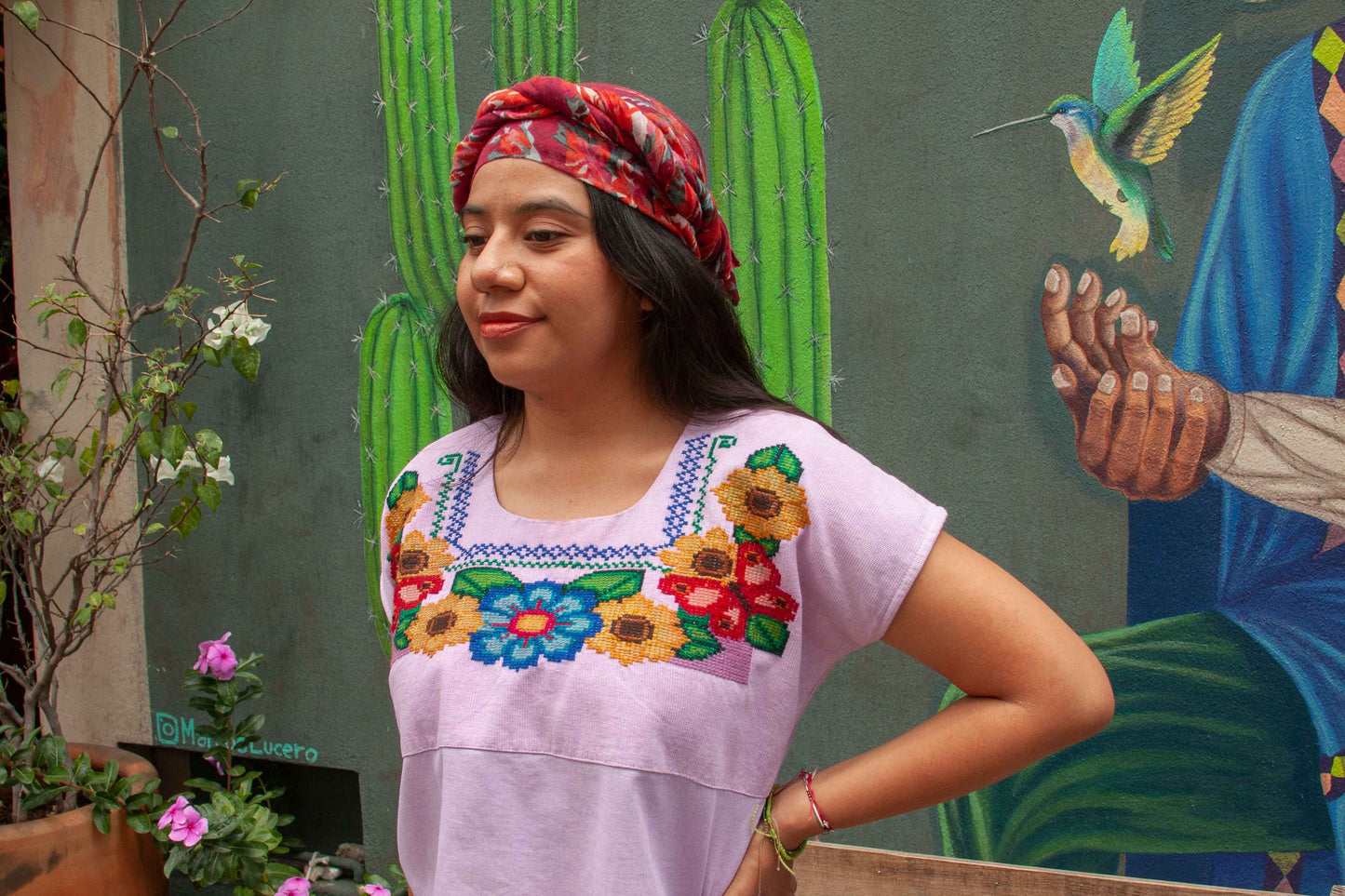 Blusa Lila Flores