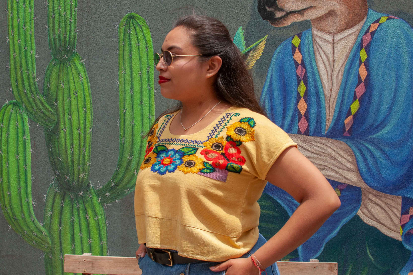 Blusa Amarilla Flores