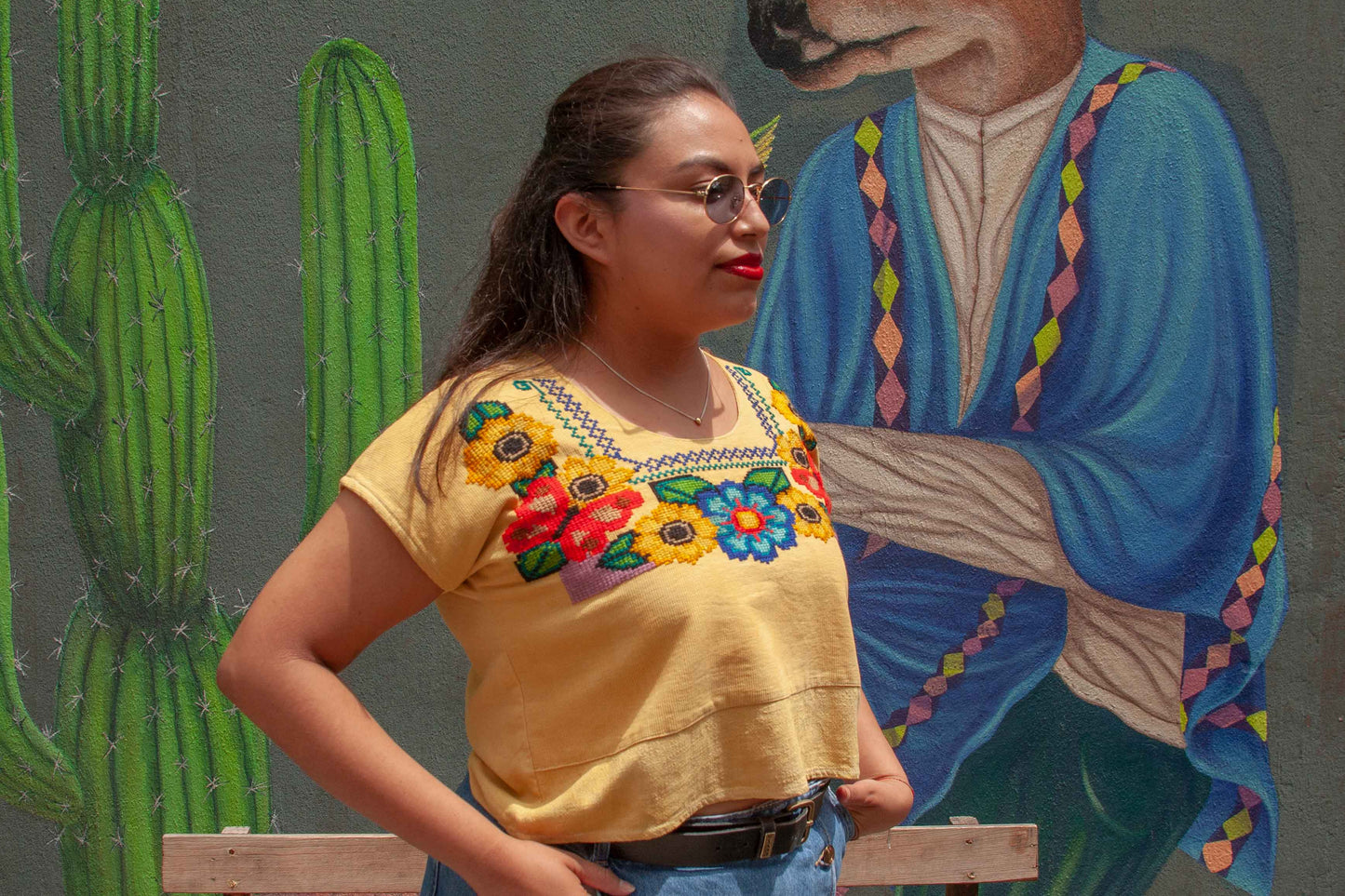 Blusa Amarilla Flores