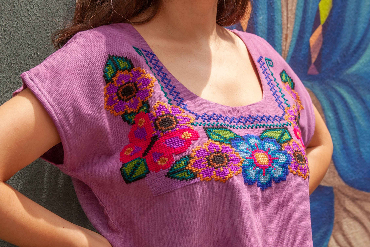 Blusa Morada Flores