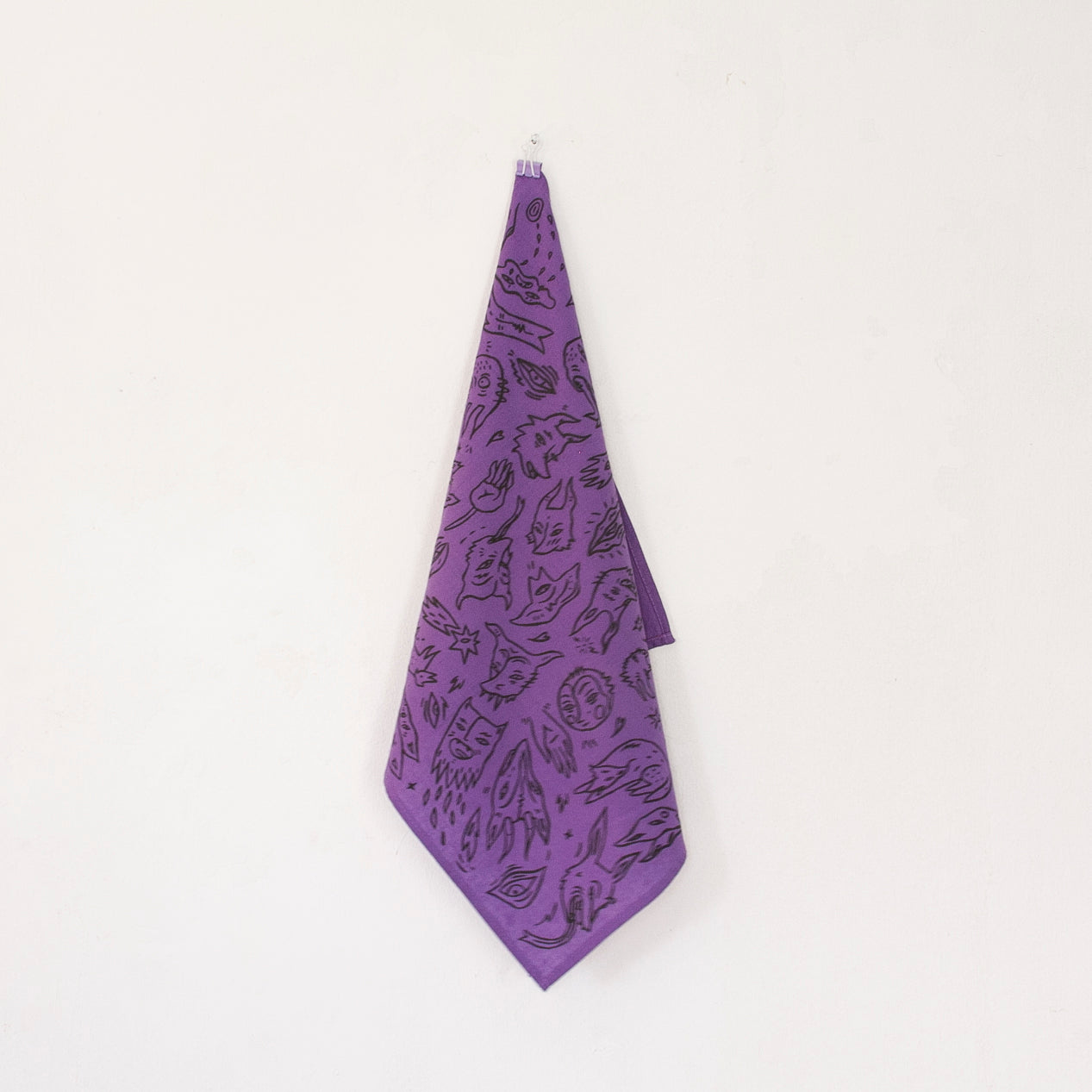 Paliacate "Máscaras" color morado