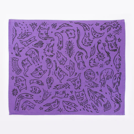 Paliacate "Máscaras" color morado