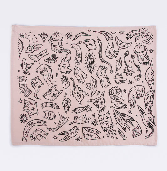 Paliacate "Máscaras" color rosa claro