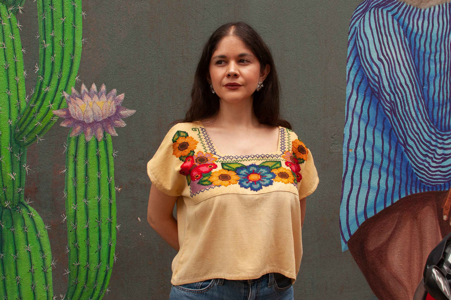 Blusa Amarilla Flores